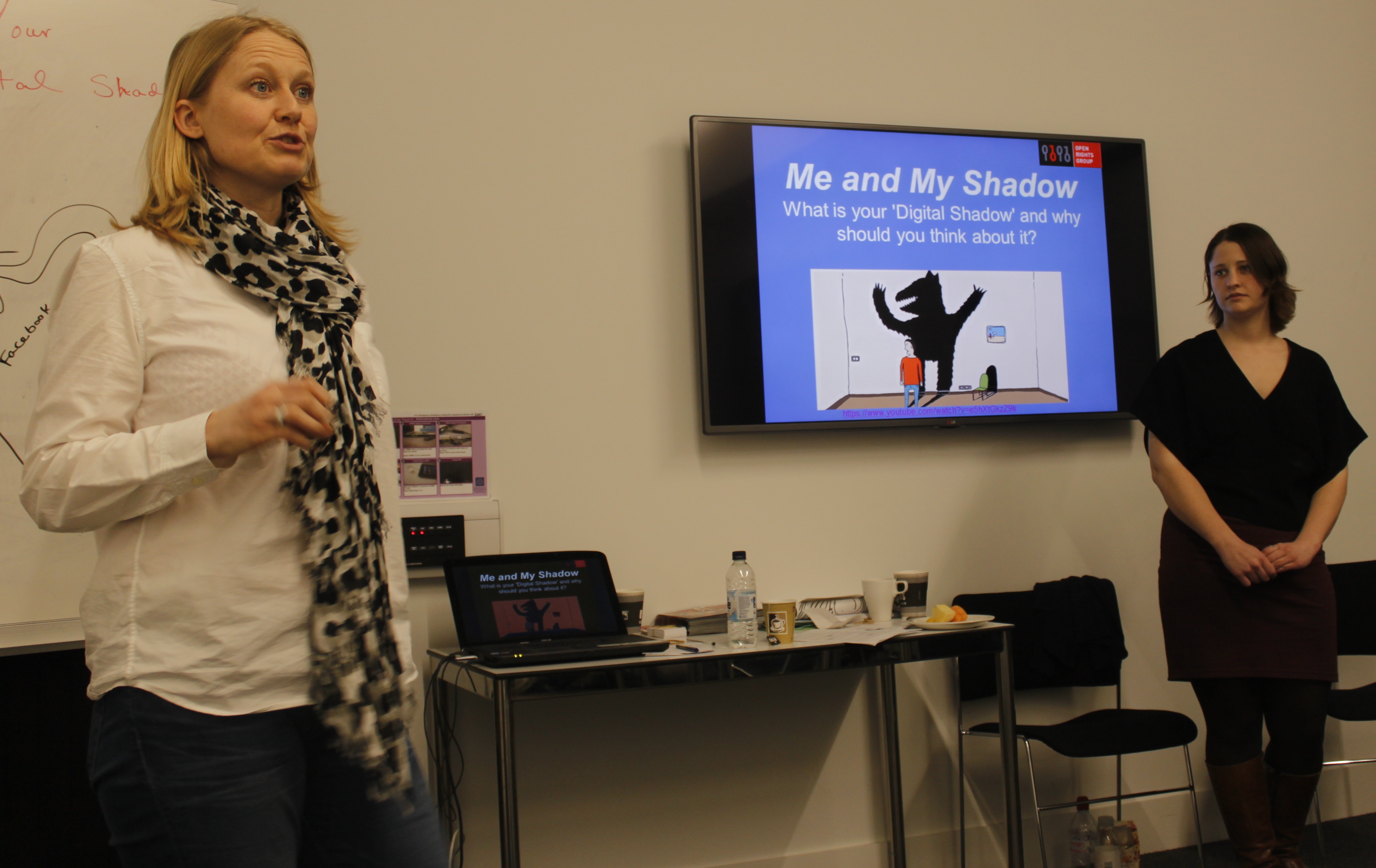 ORG's Communications Director Pam Cowburn (left) and Local Groups Co-ordinator Lydia Snodin (right) introduce the workshop. Photo Taken By: Najah Jane Morris