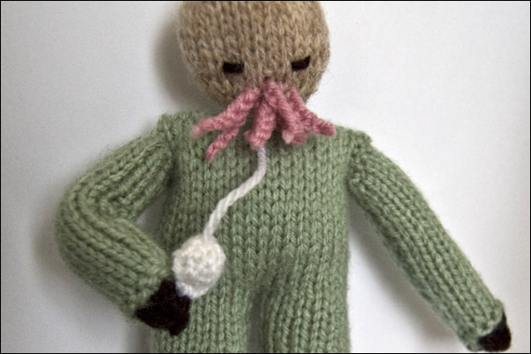 An Ood, knitted by Mazz