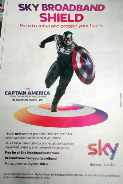 Sky's Captain America advert
