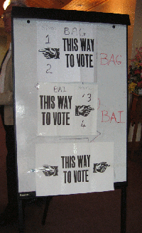 Image from Bedford polling station in May 2007, courtesy of Richard Clayton