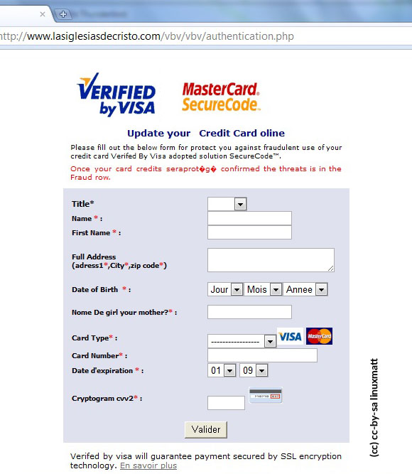 credit card details are harvested, in return for some minimal/copyright inf...