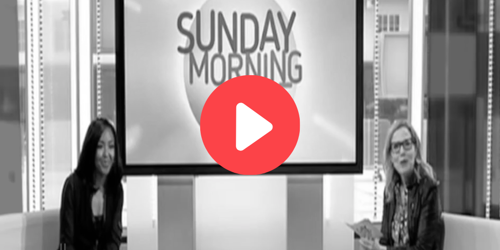 Sunday Morning Live logo & hosts