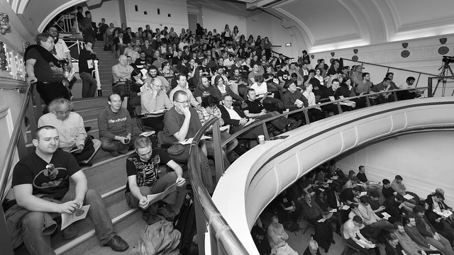 Crowd in convention centre